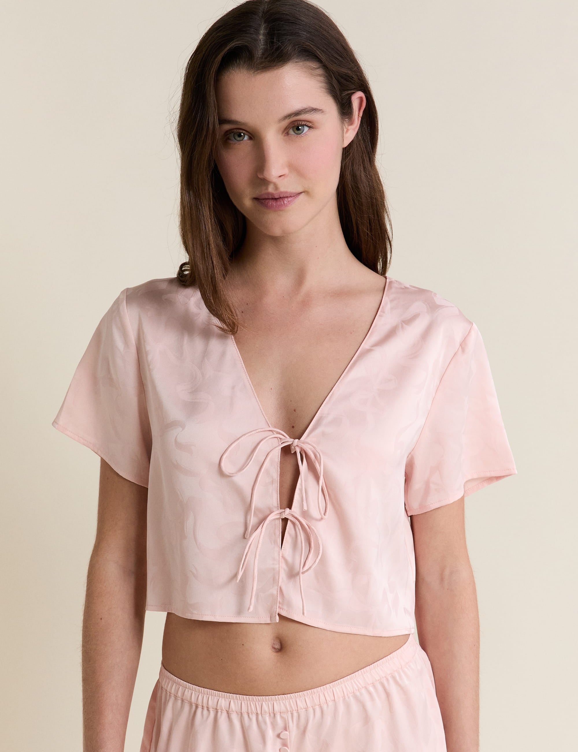 Etam spiree - chemise mc in imp fond rose - Image 1