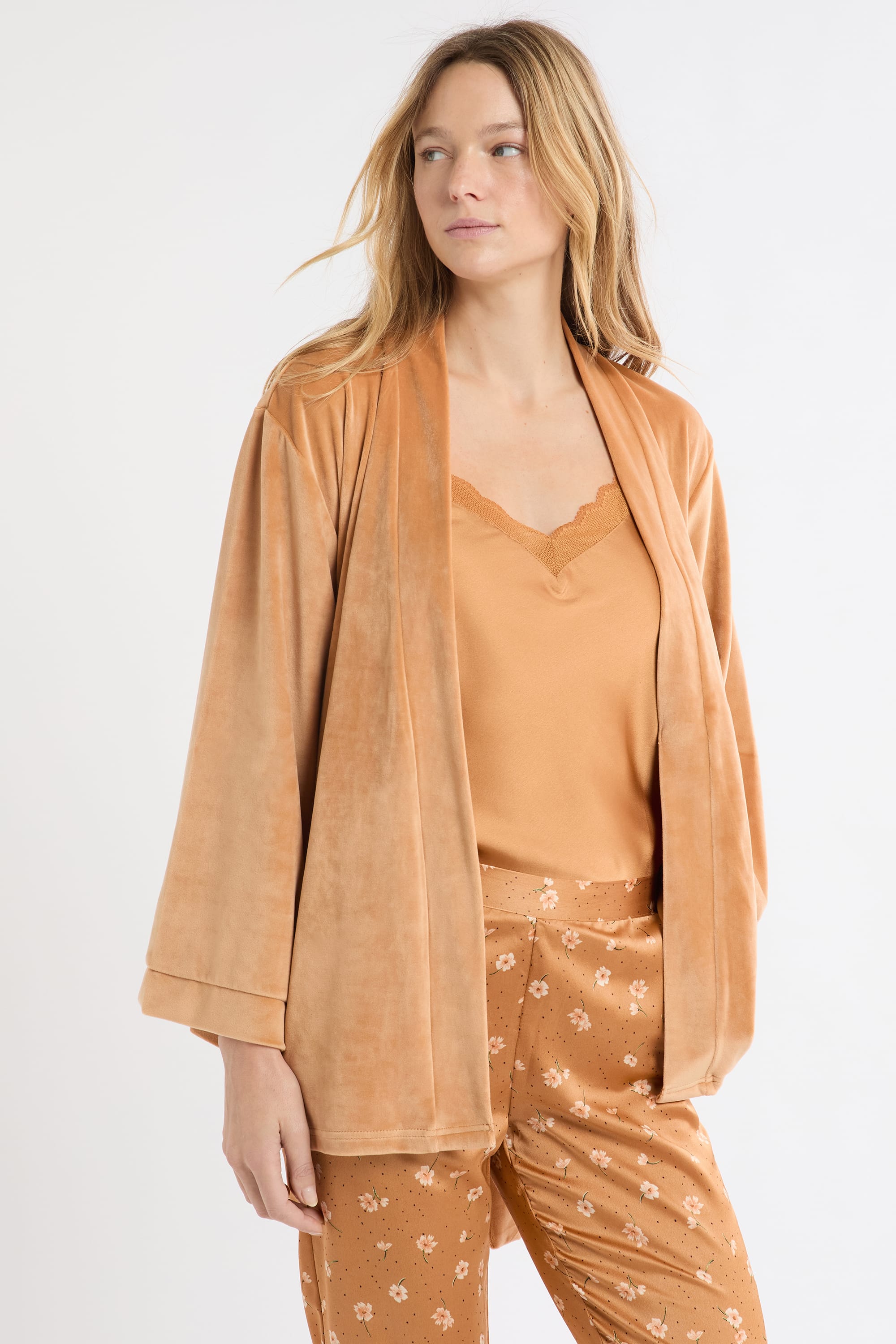 Etam belleh - pyjama 3 pieces in imp fd marron - Image 3