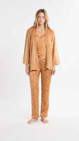Etam belleh - pyjama 3 pieces in imp fd marron - Image 1