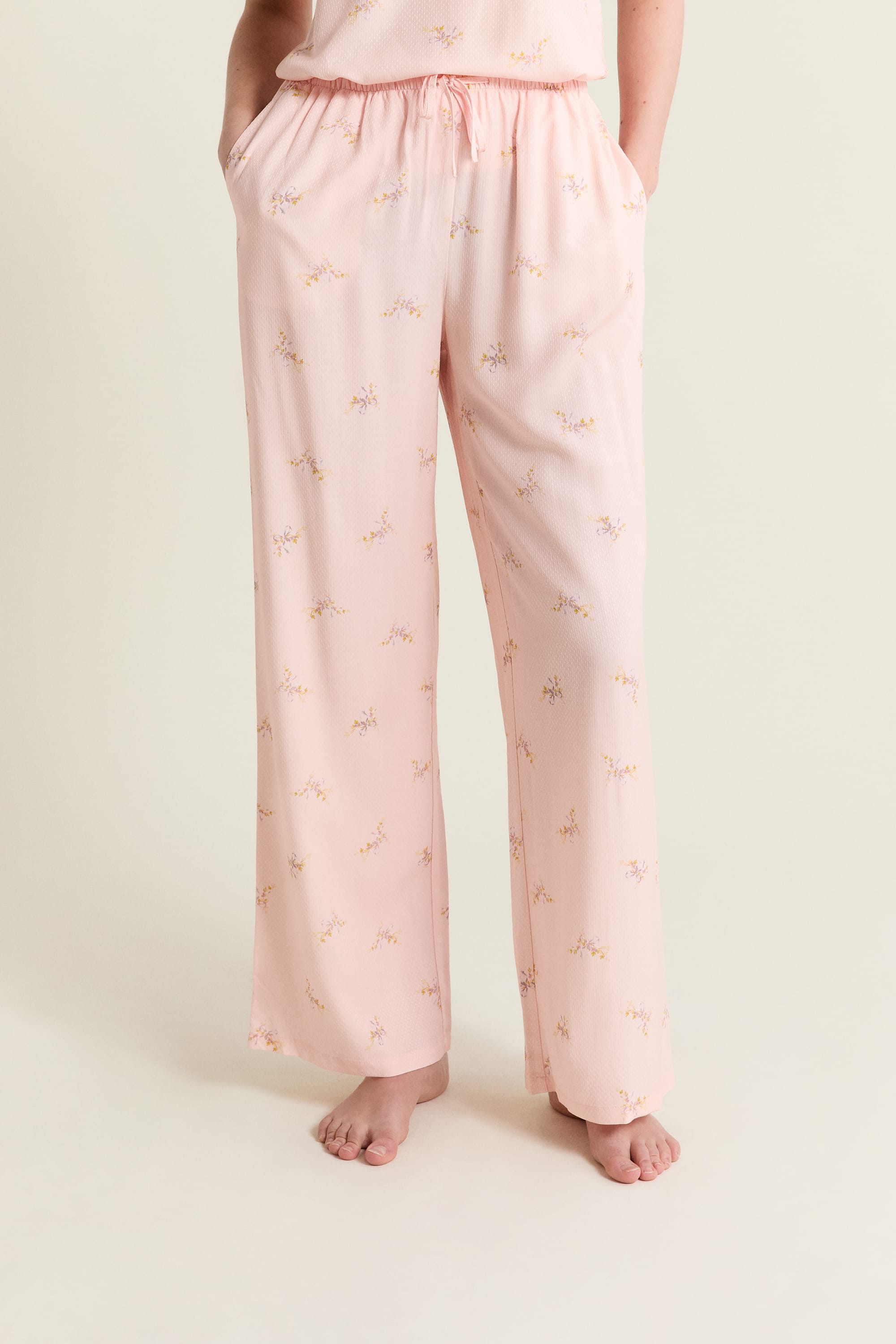 Etam plumia - pantalon in imp fond rose - Image 1