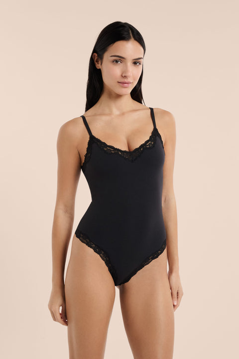 Etam pure soft lace - body in black