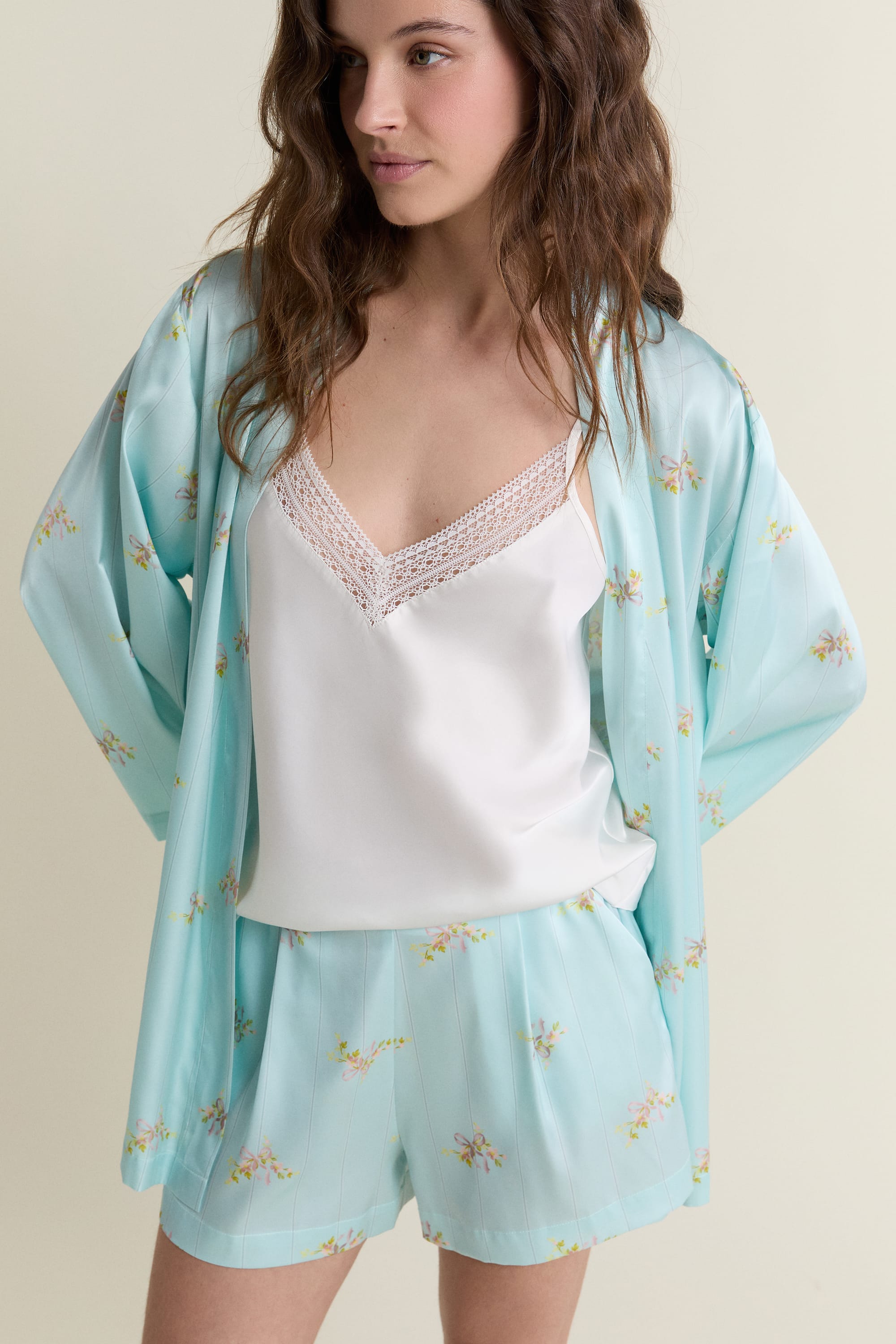 Etam solia - pyjama 3 pcs spe in imp bleu vert - Image 3