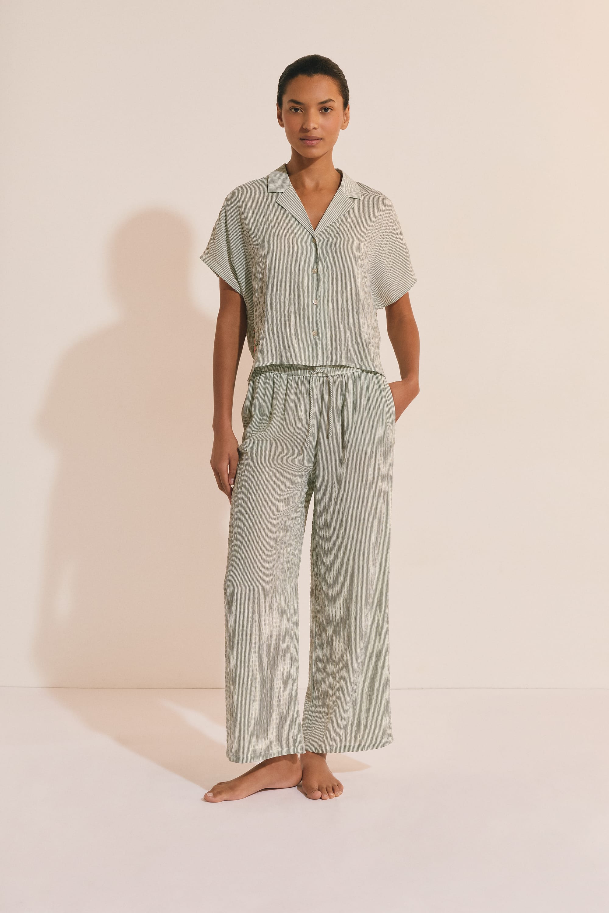 Etam oselia - chemise in imp fond vert