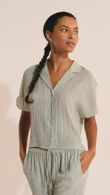 Etam oselia - chemise in imp fond vert