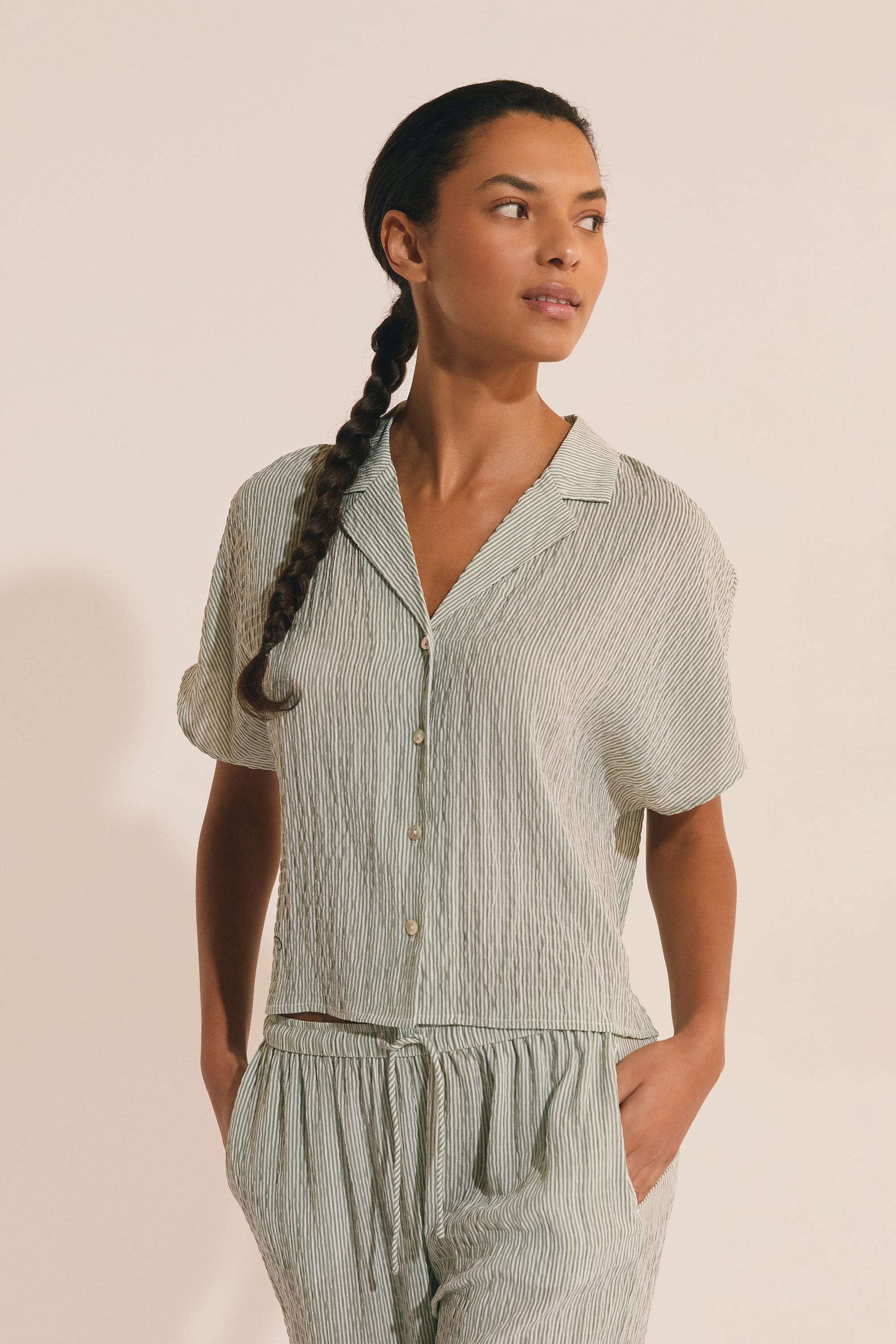 Etam oselia - chemise in imp fond vert