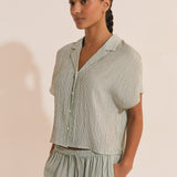 Etam oselia - chemise in imp fond vert