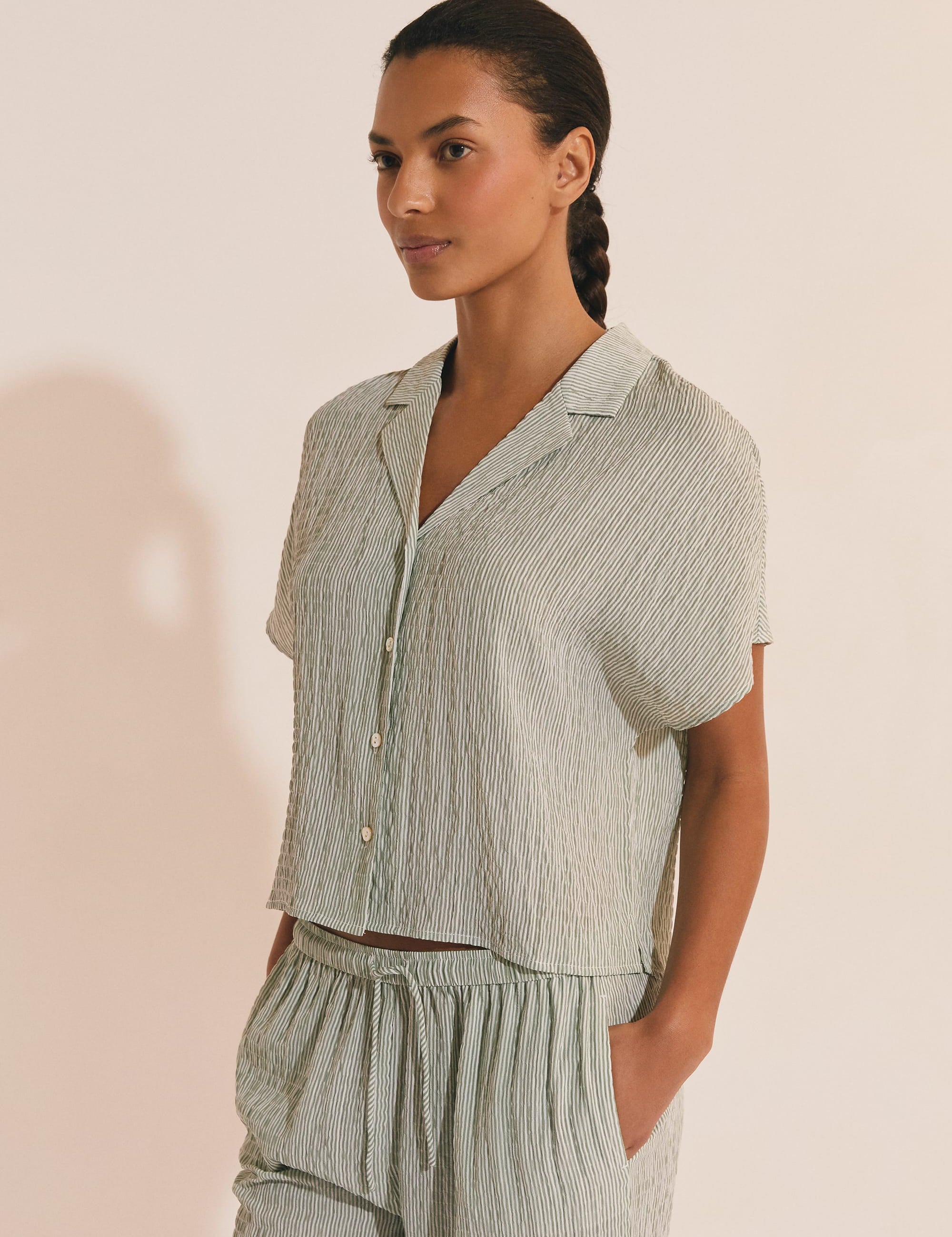 Etam oselia - chemise in imp fond vert