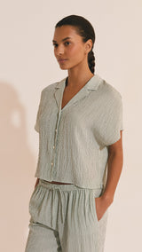 Etam oselia - chemise in imp fond vert