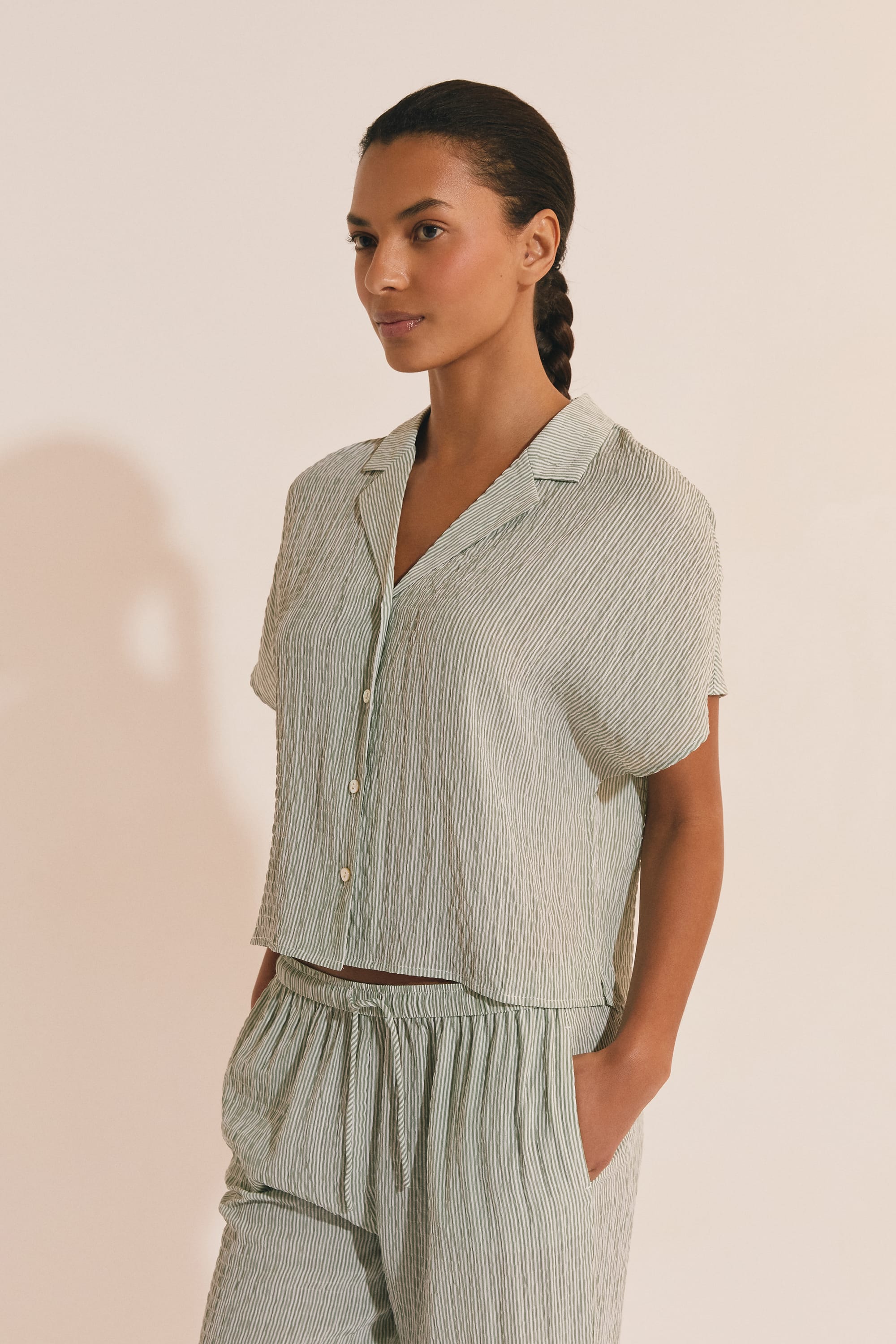 Etam oselia - chemise in imp fond vert