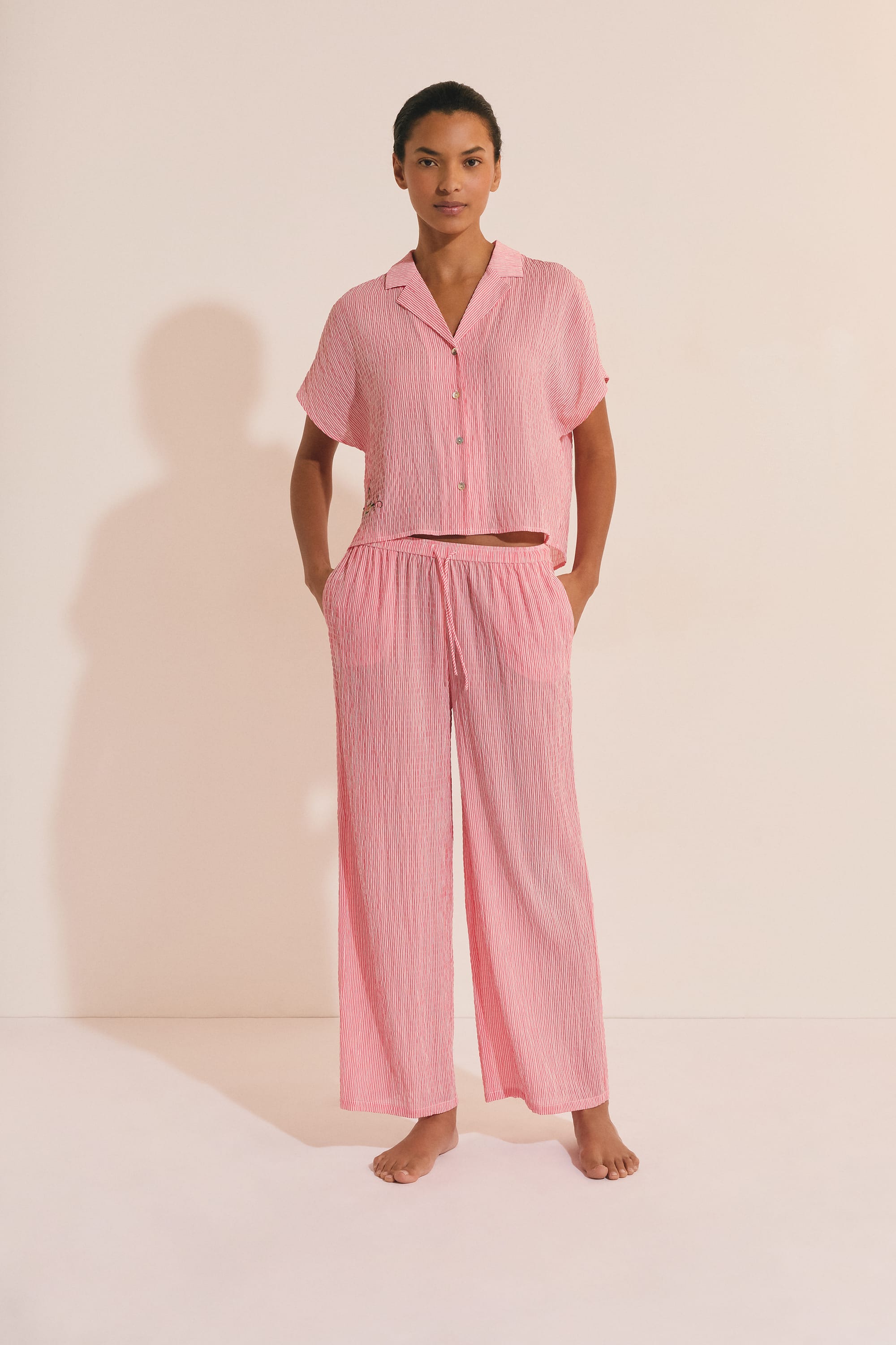Etam oselia - chemise in imp fond rose