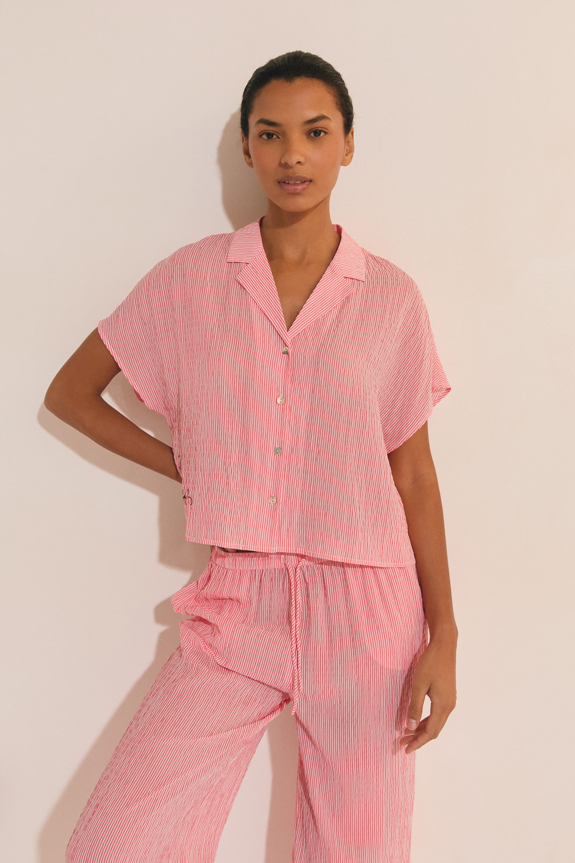 Etam oselia - chemise in imp fond rose