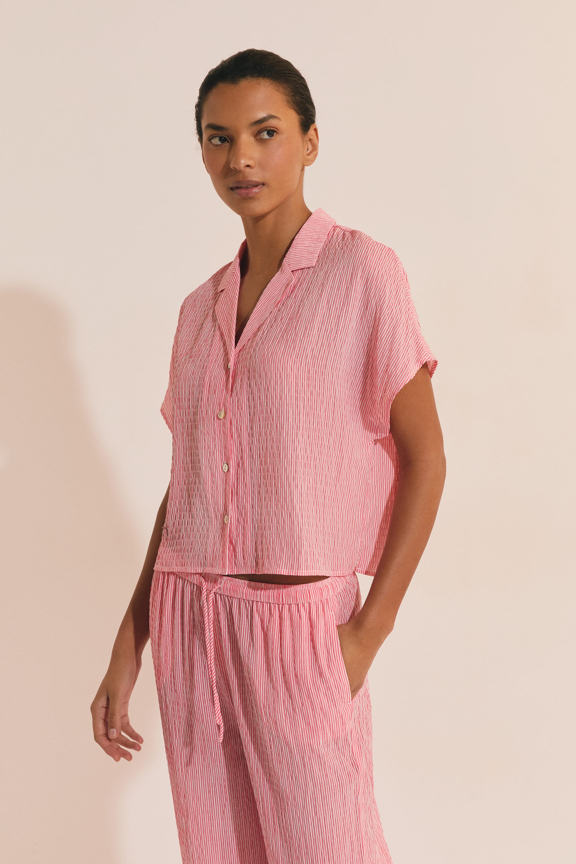 Etam oselia - chemise in imp fond rose