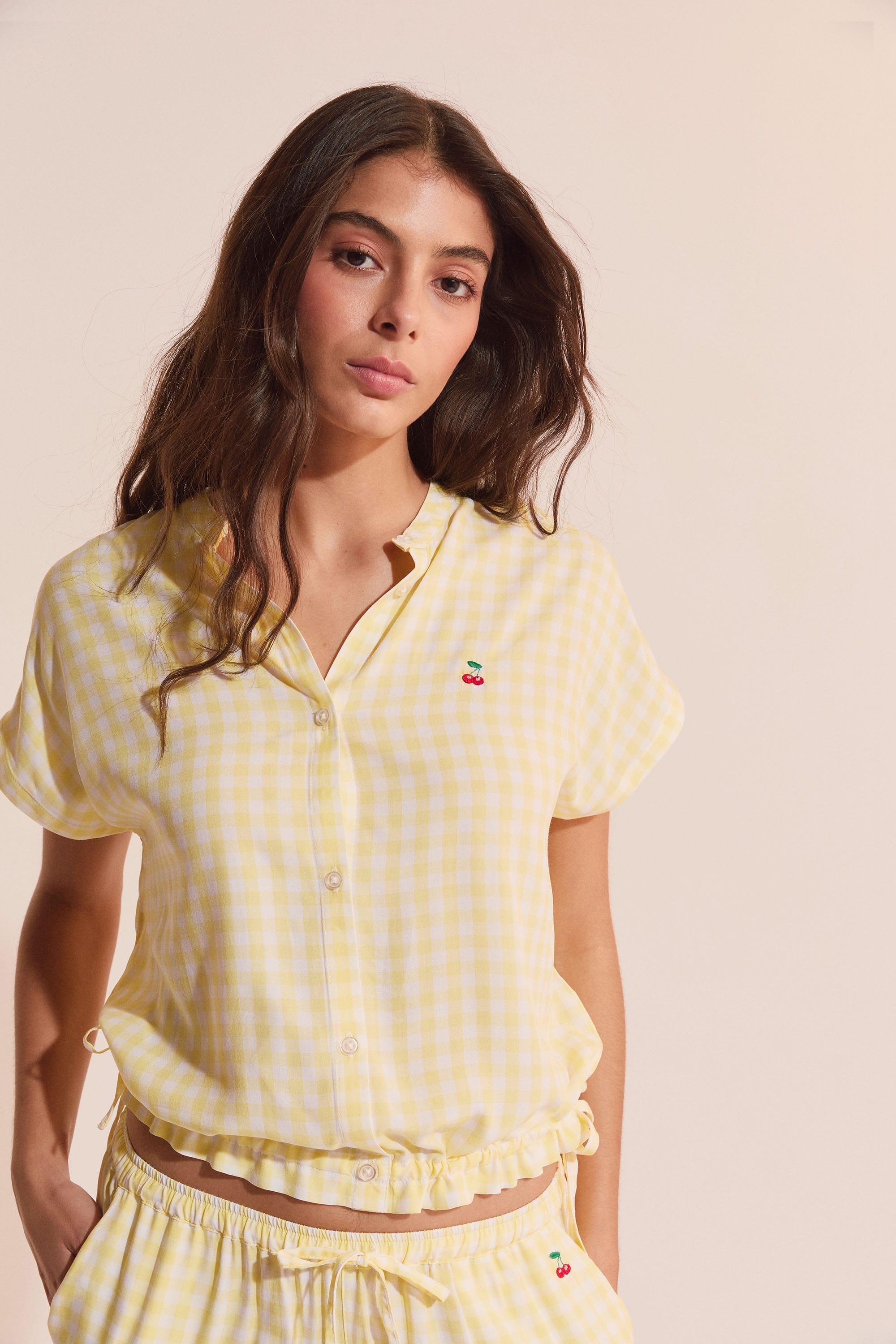 Etam brise - chemise mc in jaune vif - Image 3