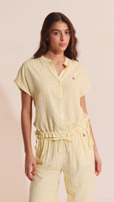 Etam brise - chemise mc in jaune vif - Image 1