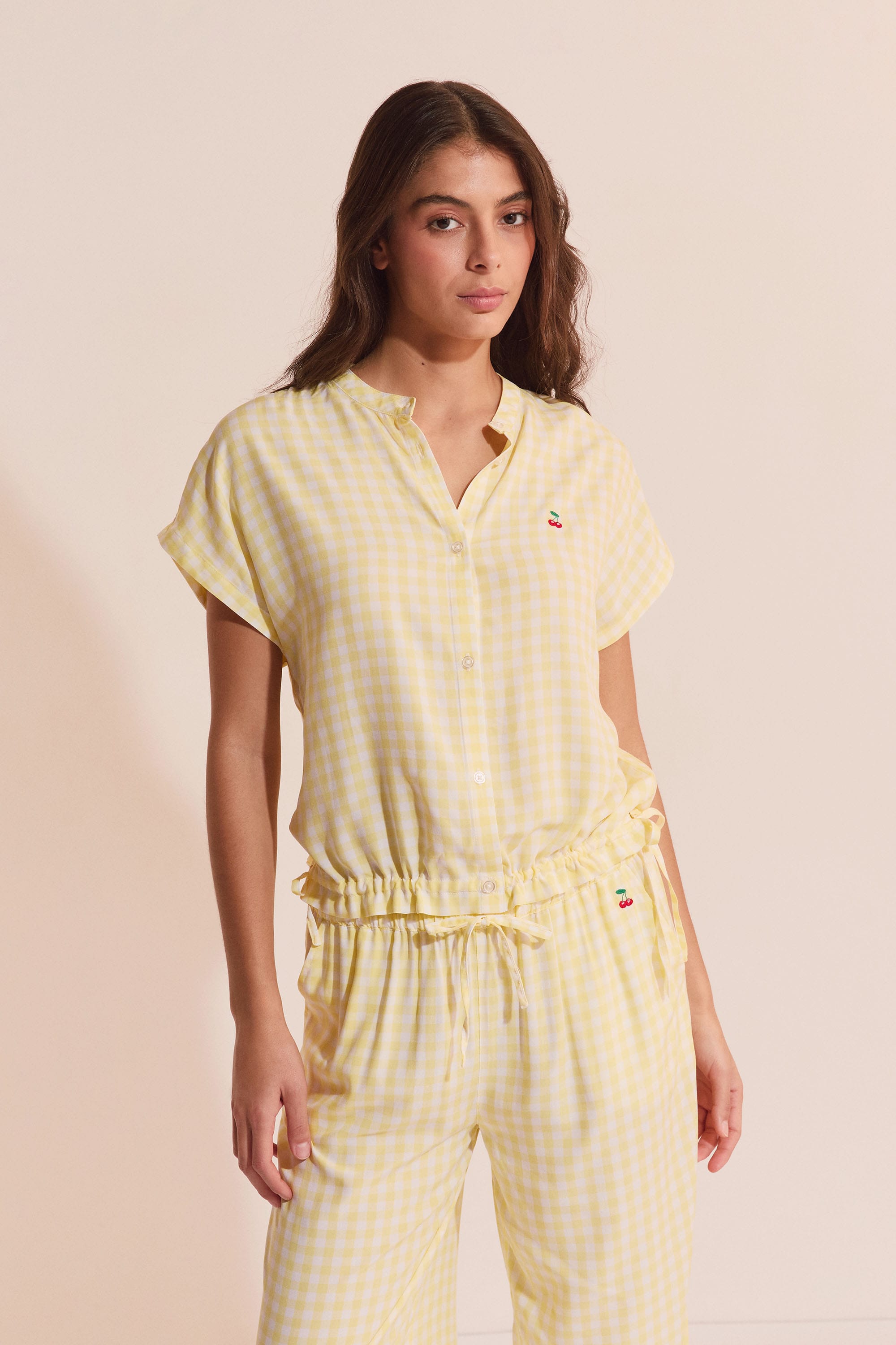 Etam brise - chemise mc in jaune vif - Image 1