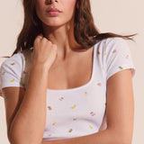 Etam rives - t-shirt in white - Image 3