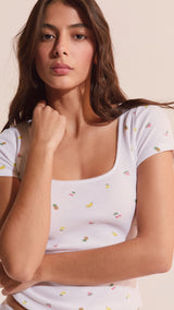 Etam rives - t-shirt in white - Image 3