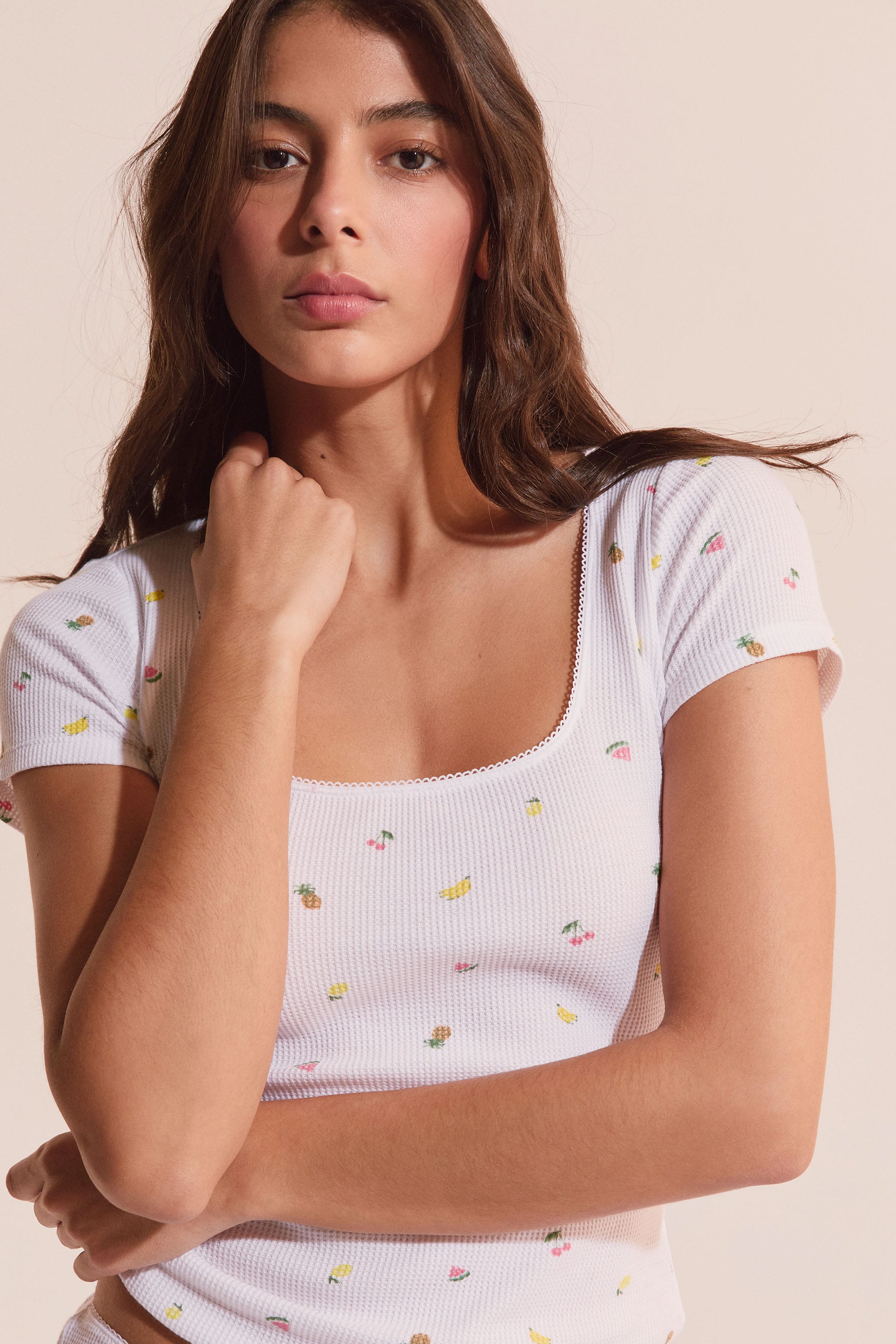 Etam rives - t-shirt in white - Image 3