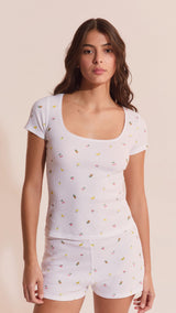 Etam rives - t-shirt in white - Image 1