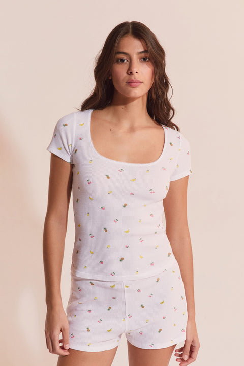 Etam rives - t-shirt in white