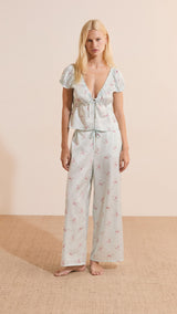 Etam fiocco - pantalon 7/8 in imp bleu vert, - Image 4