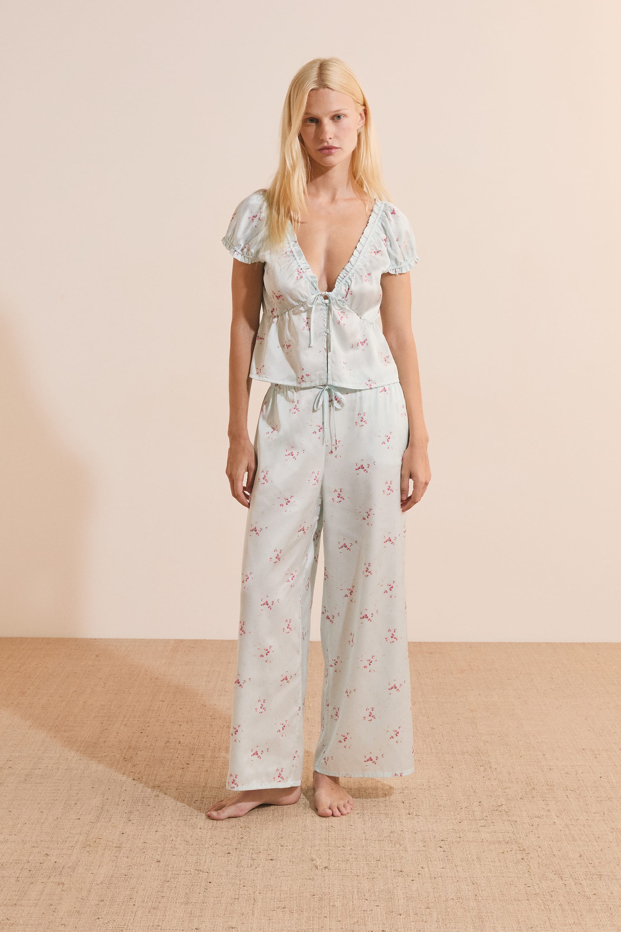 Etam fiocco - pantalon 7/8 in imp bleu vert, - Image 4