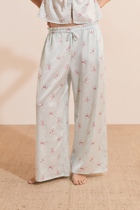 Etam fiocco - pantalon 7/8 in imp bleu vert,