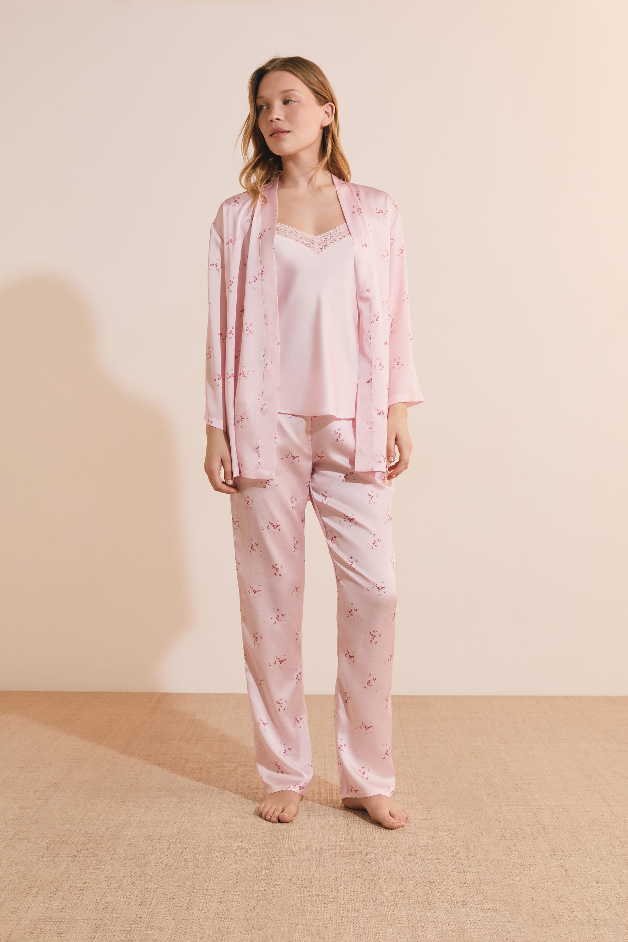 Etam fiocco - pyjama 3 pieces in pink - Image 1