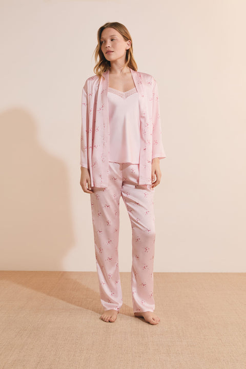 Etam fiocco - pyjama 3 pieces in pink