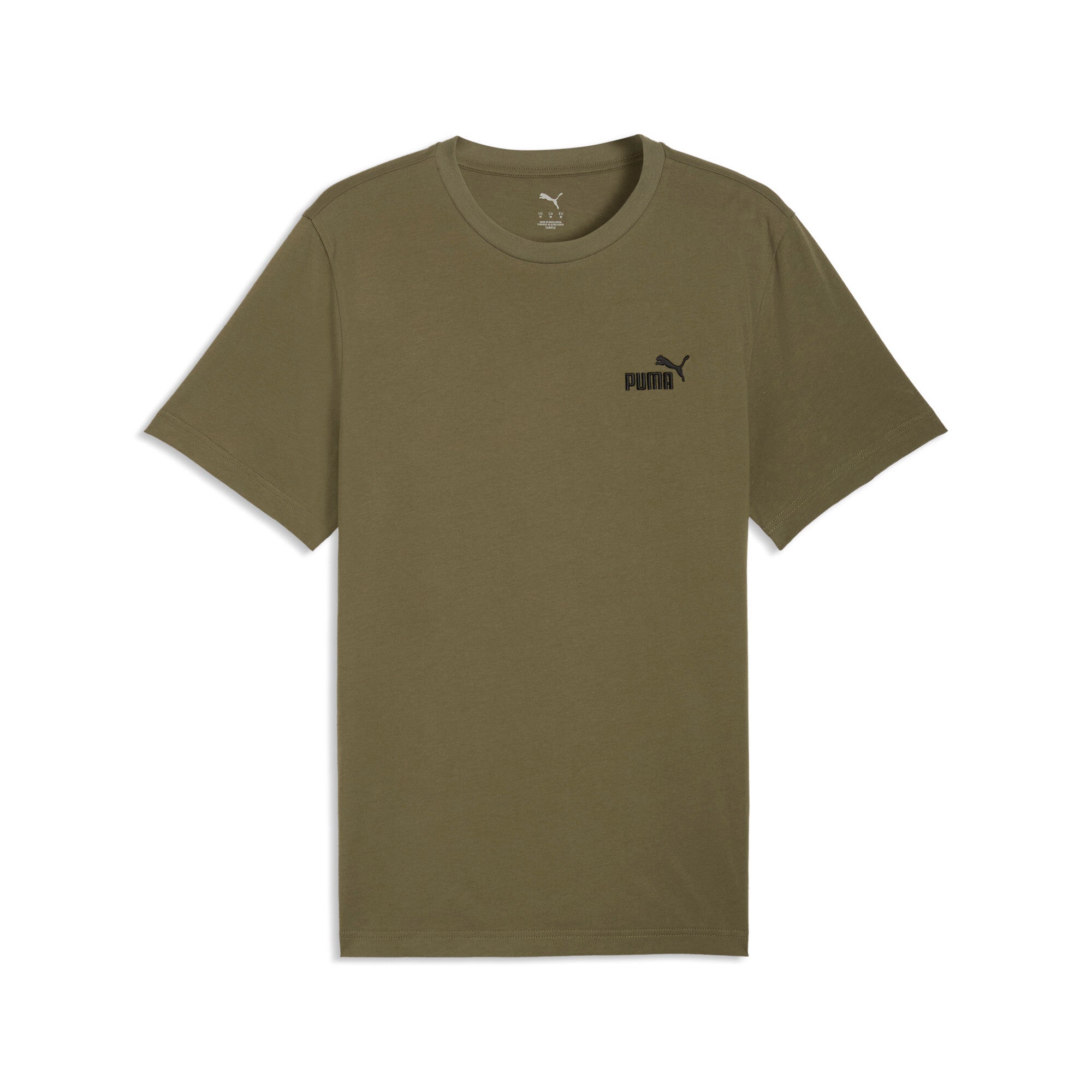 PUMA essentials small no. 1 logo tee men in loden green