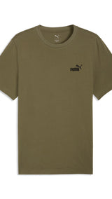 PUMA essentials small no. 1 logo tee men in loden green