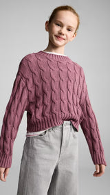Mango sweater carli in cherry