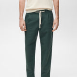 Mango trousers romelino in bottle green