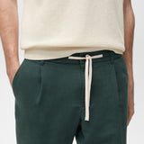 Mango trousers romelino in bottle green - D1