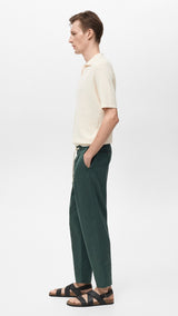Mango trousers romelino in bottle green - D2