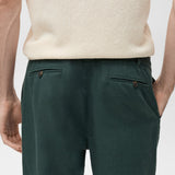 Mango trousers romelino in bottle green - D6