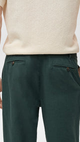 Mango trousers romelino in bottle green - D6