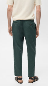 Mango trousers romelino in bottle green - R