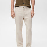 Mango trousers oyster in raw/unbleached