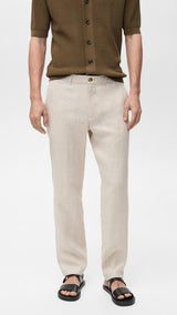 Mango trousers oyster in raw/unbleached