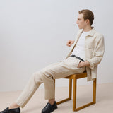 Mango trousers oyster in raw/unbleached - D5