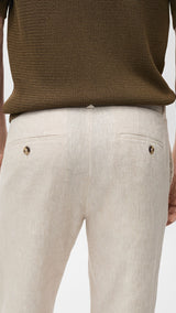 Mango trousers oyster in raw/unbleached - D6