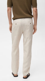 Mango trousers oyster in raw/unbleached - R