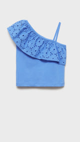 Mango t-shirt volanti in klein - B