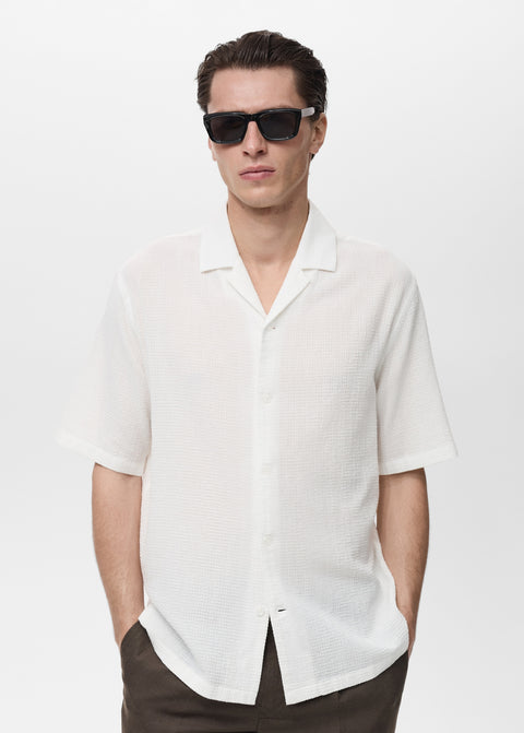 Mango shirt deia in white