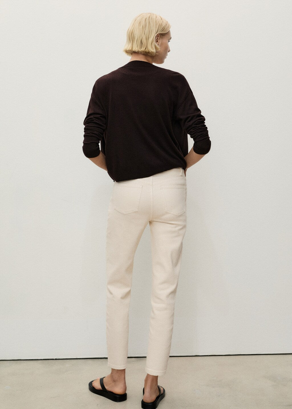Mango jeans newmom in raw/unbleached - R
