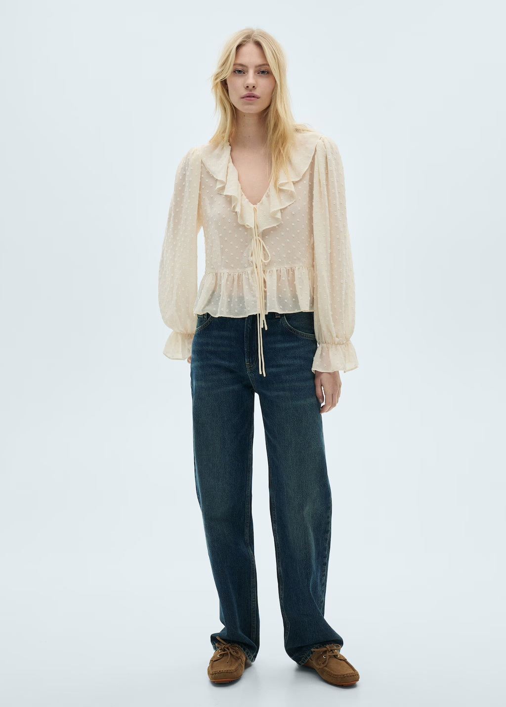 Mango blouse feliz in raw/unbleached - 99999999_01