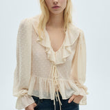 Mango blouse feliz in raw/unbleached