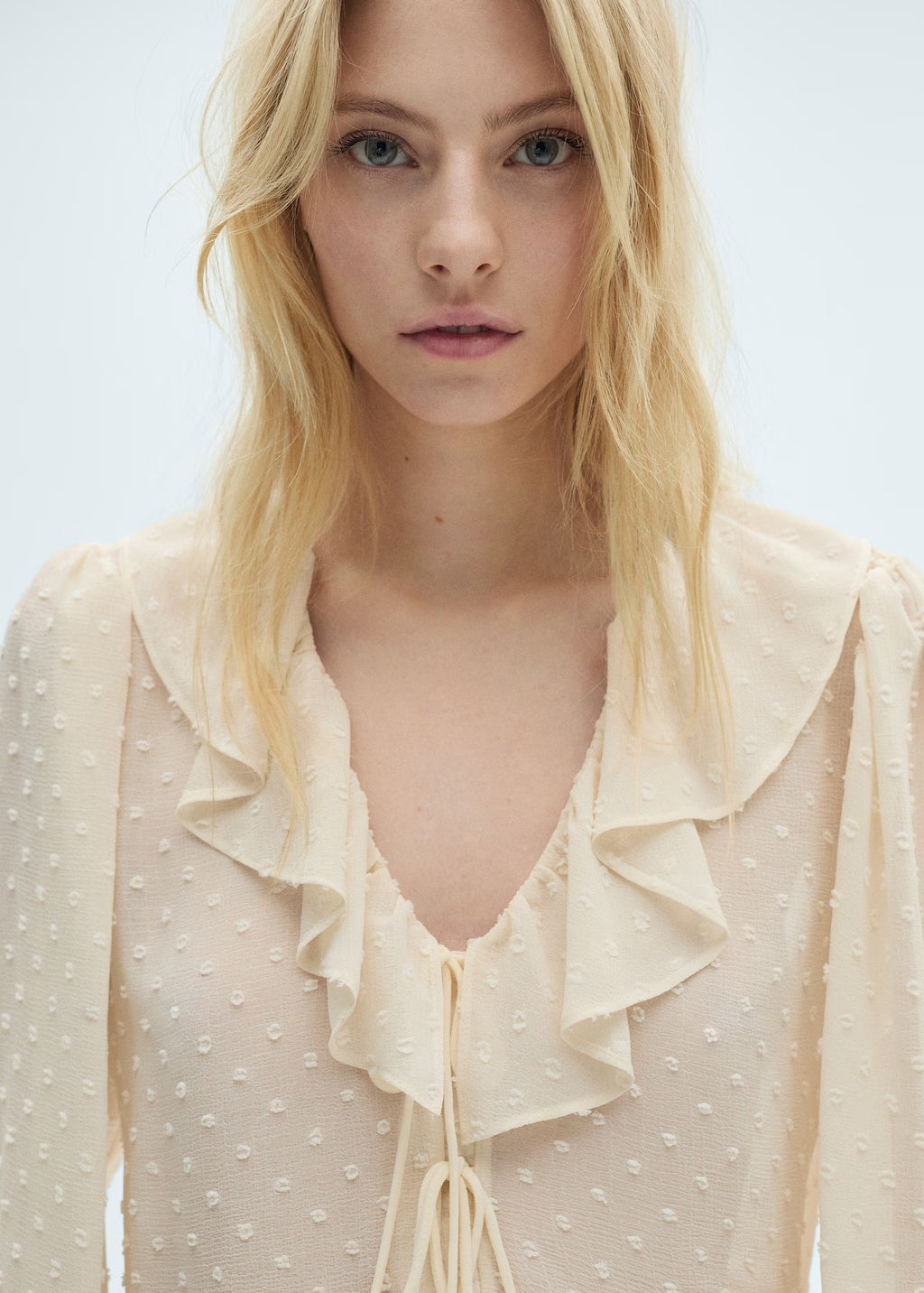 Mango blouse feliz in raw/unbleached - D1