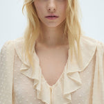 Mango blouse feliz in raw/unbleached - D1